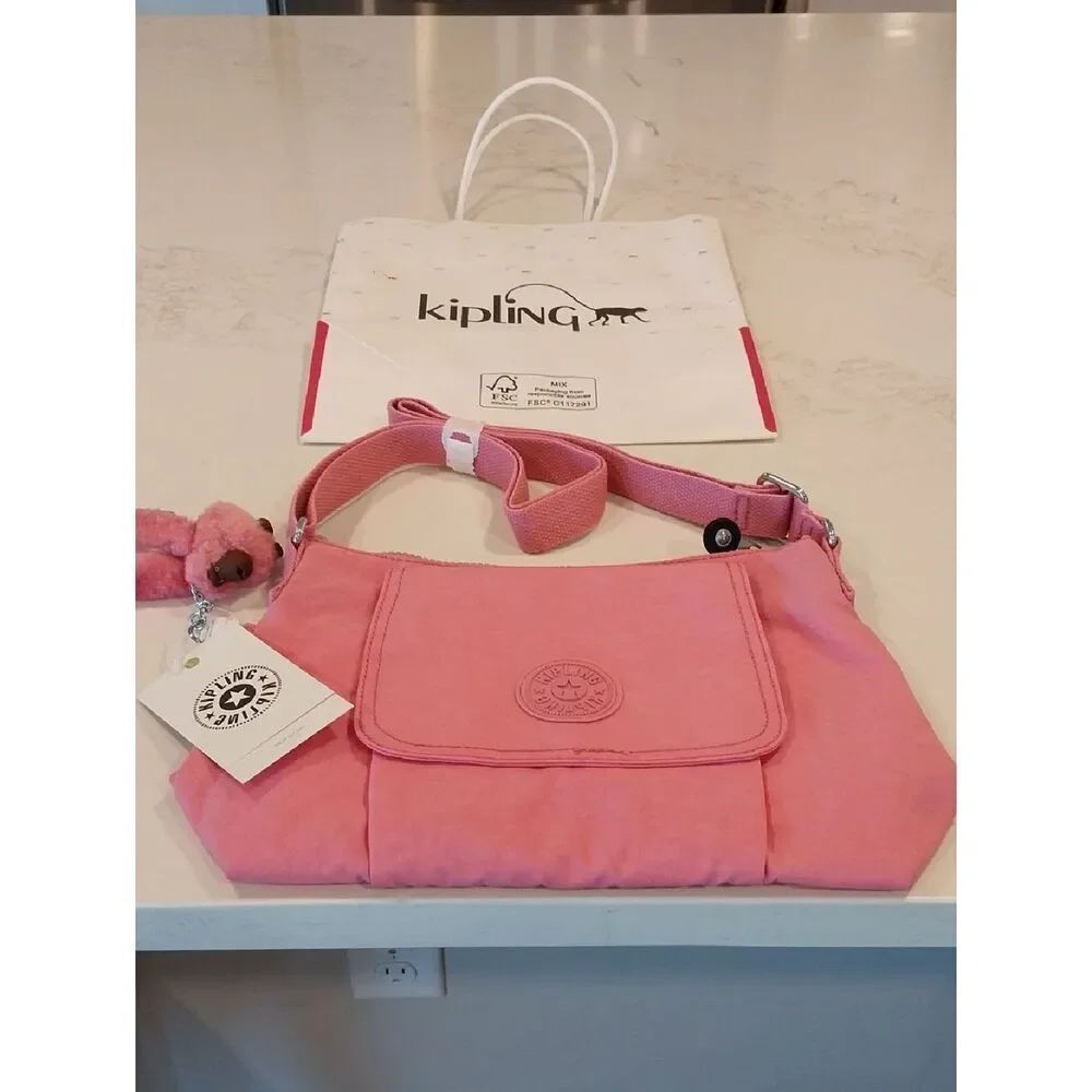 Kipling " ELEANOR" Purse In Posy Pink..New